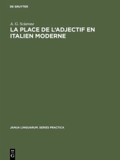 La place de l'adjectif en italien moderne - Sciarone, A. G.