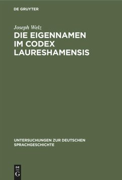 Cover Die Eigennamen im Codex Laureshamensis