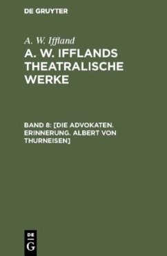 [Die Advokaten. Erinnerung. Albert von Thurneisen] - Iffland, August Wilhelm