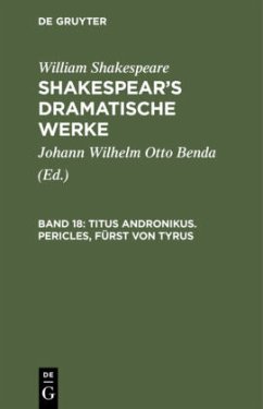 Cover Titus Andronikus. Pericles, Fürst von Tyrus