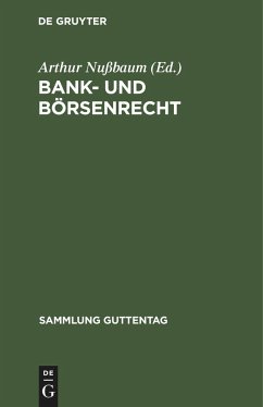 Bank- und Börsenrecht