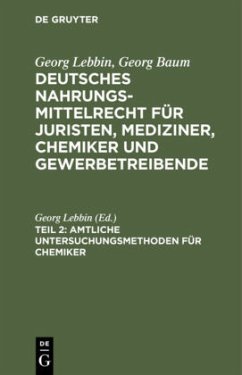 Cover Amtliche Untersuchungsmethoden für Chemiker