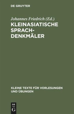 Kleinasiatische Sprachdenkmäler