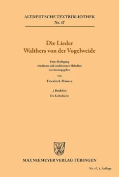 Die Lieder Walthers von der Vogelweide - Walther von der Vogelweide