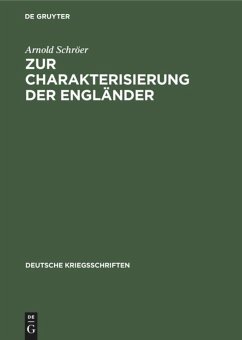 Zur Charakterisierung der Engländer - Schröer, Arnold