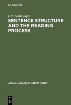 Sentence structure and the reading process - Schlesinger, I. M.