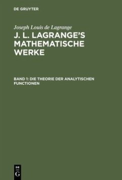 Die Theorie der analytischen Functionen - Lagrange, Joseph Louis de