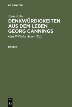 Cover John Styles: Denkwürdigkeiten aus dem Leben Georg Cannings. Band 2
