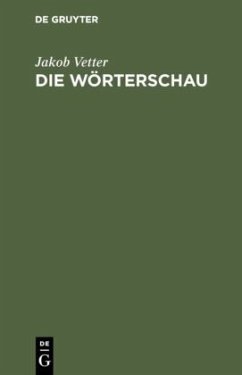 Cover Die Wörterschau
