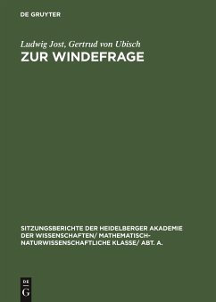 Zur Windefrage - Jost, Ludwig;Ubisch, Gertrud von