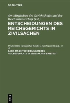 Entscheidungen des Reichsgerichts in Zivilsachen. Band 171