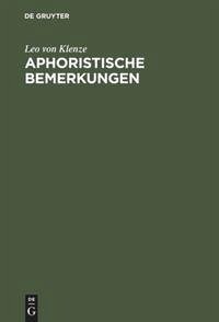 Cover Aphoristische Bemerkungen
