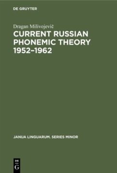 Current Russian phonemic theory 1952¿1962 - Milivojevic, Dragan