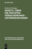 Gesetz, über die privaten Versicherungsunternehmungen