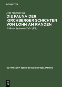 Die Fauna der Kirchberger Schichten von Lohn am Randen - Pfannenstiel, Max