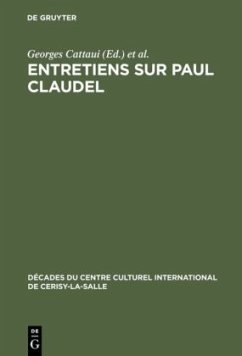 Cover Entretiens sur Paul Claudel
