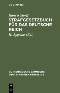 Strafgesetzbuch für das Deutsche Reich - Rüdorff, Hans