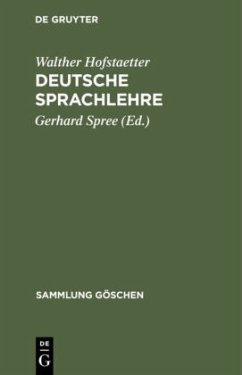 Deutsche Sprachlehre - Hofstaetter, Walther