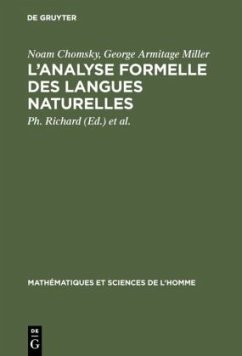L'analyse formelle des langues naturelles - Chomsky, Noam;Miller, George Armitage