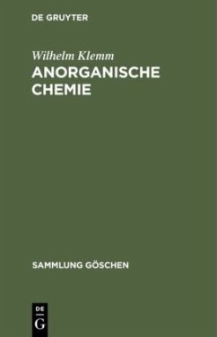 Anorganische Chemie - Klemm, Wilhelm