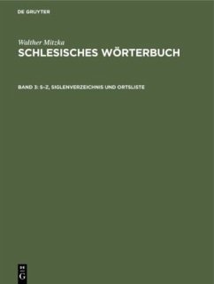 S¿Z, Siglenverzeichnis und Ortsliste - Mitzka, Walther
