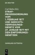 Strafprozeßordnung vom 1. Februar 1877... - Bild 1