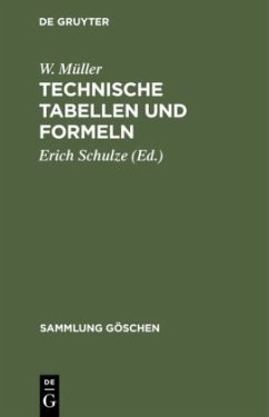 Technische Tabellen und Formeln - Müller, W.