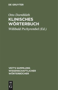 Klinisches Wörterbuch - Dornblüth, Otto