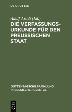 Cover Die Verfassungs-Urkunde für den Preussischen Staat