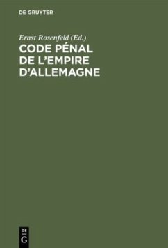 Code pénal de l¿Empire d¿Allemagne