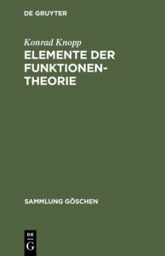 Elemente der Funktionentheorie - Knopp, Konrad