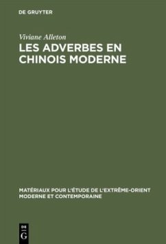 Les adverbes en chinois moderne - Alleton, Viviane