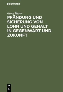 Pfändung und Sicherung von Lohn und Gehalt in Gegenwart und Zukunft - Meyer, Georg