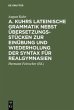 A. Kuhrs Lateinische Grammatik nebst... - Bild 1