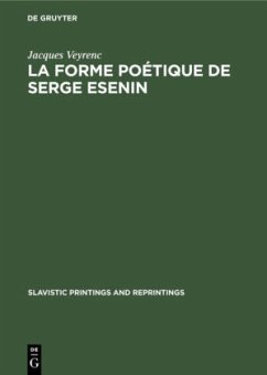 La forme poétique de Serge Esenin - Veyrenc, Jacques