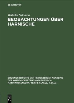 Beobachtungen über Harnische - Salomon, Wilhelm