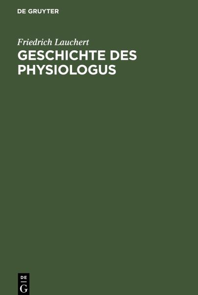 Geschichte des Physiologus Geschichte des Physiologus