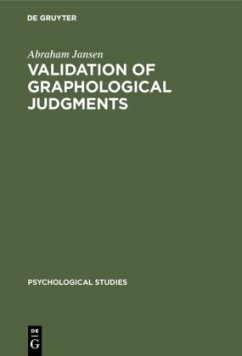 Validation of graphological judgments - Jansen, Abraham