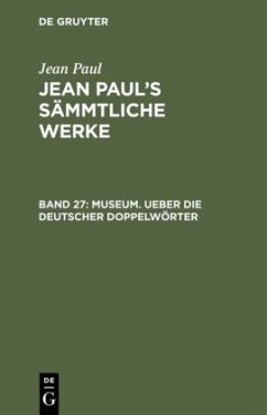 Museum. Ueber die deutscher Doppelwörter - Paul, Jean