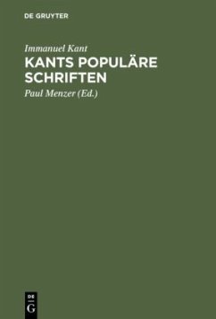 Kants Populäre Schriften - Kant, Immanuel