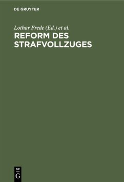 Cover Reform des Strafvollzuges