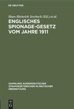 Englisches Spionage-Gesetz vom Jahre 1911