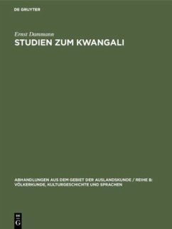 Studien zum Kwangali - Dammann, Ernst