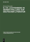 G. Ch. Lichtenberg in seiner Stellung zur deutschen Literatur