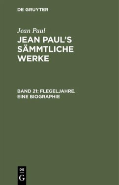 Cover Flegeljahre. Eine Biographie