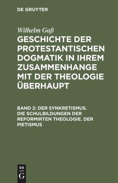 Der Synkretismus. Die Schulbildungen der reformirten Theologie. Der Pietismus