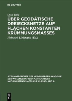 Cover Über geodätische Dreiecksnetze auf Flächen konstanten Krümmungsmaßes