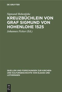 Kreuzbüchlein von Graf Sigmund von Hohenlohe 1525 - Hohenlohe, Sigmund
