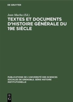 Textes et documents d¿histoire générale du 19e siècle
