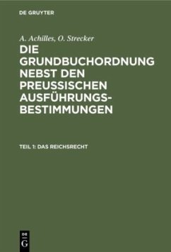 Das Reichsrecht - Achilles, A.;Strecker, O.